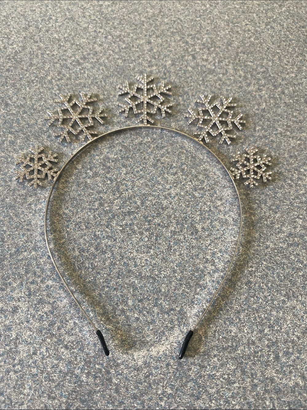 Holiday Time Silver Snowflake Rhinestone Headband